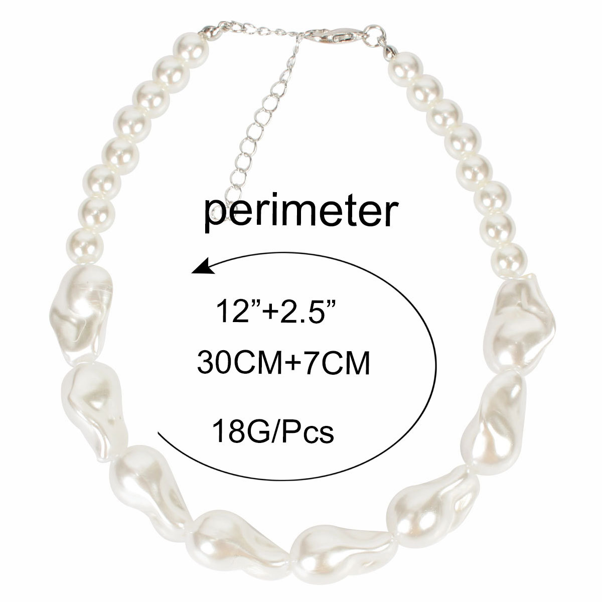 Temperament Geometric Shaped Imitation Pearl Handmade Beaded Necklace Female display picture 1