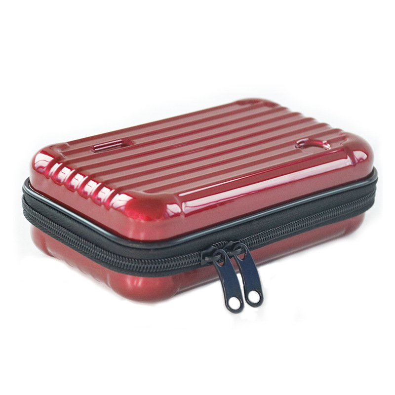 酒红色化妆包斜跨小包旅行手拿收纳包ABS洗漱包可订制LOGO