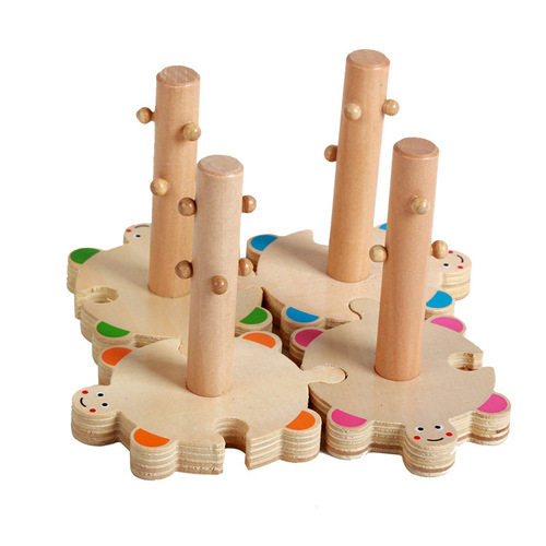 Shape Matching Column, Rotating Column, Kindergarten Children's Early Education Enlightenment Brain-Training Matching Blocks, DIY Toy