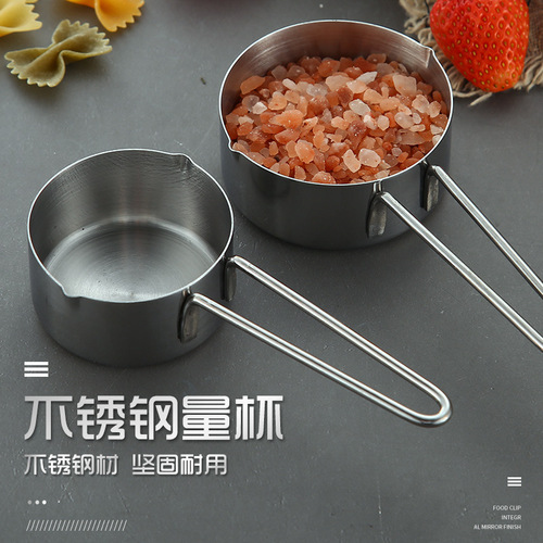 Factory direct sales stainless steel measuring spoon measuring cup measuring spoon measuring instrument stainless steel measuring spoon set coffee measuring spoon measuring spoon