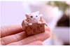 Transport, doll, jewelry, kitten, cat, micro landscape