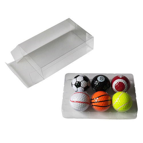 Cross-border golf 6-piece sports ball set golf double-layer gift sports ball