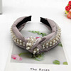 Hair band from pearl, headband, colored goods, fashionable cloth, cute hair accessory, new collection