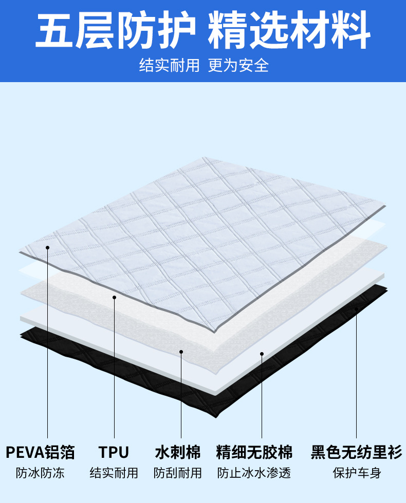 Car Snow Cover Windshield Cover Winter Anti-Snow Frost Half Cover Car Cover Lengthened