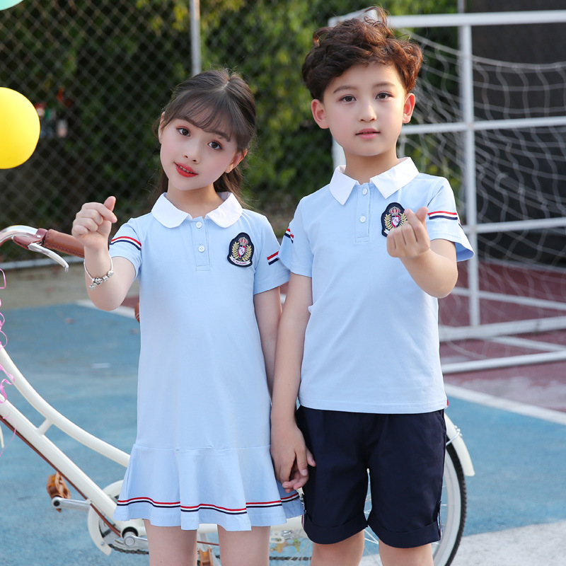 kindergarten Park service summer children pupil school uniform England summer pure cotton graduation Class clothes Summer wear motion suit