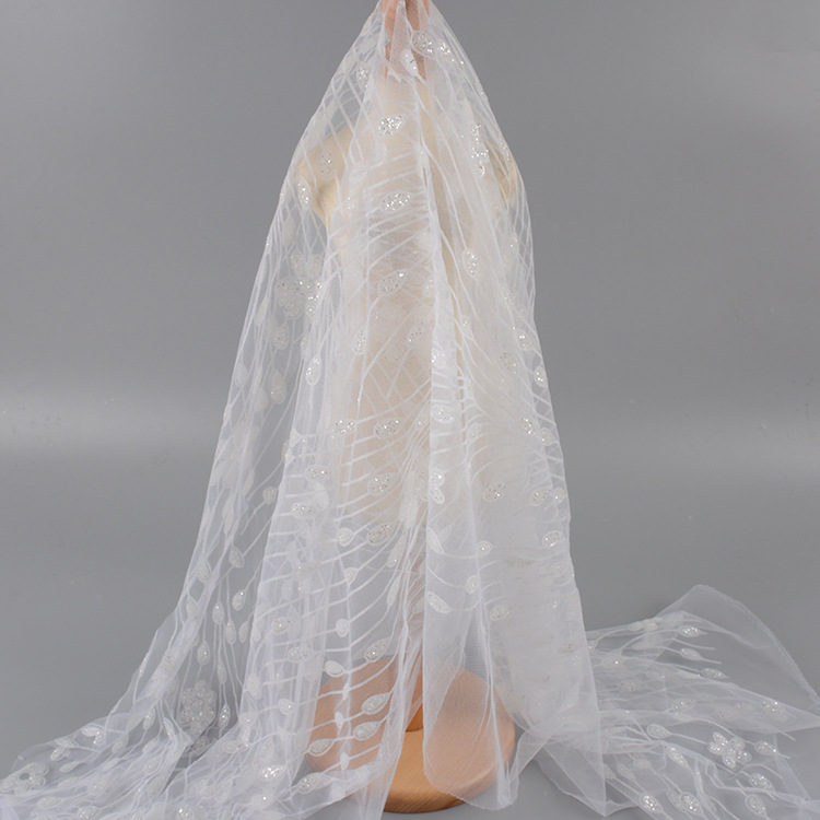Fabricante de suministro de malla de pañuelo de anchoa tela de malla de vestido de boda turbante tela