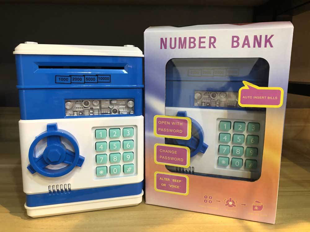 自动卷钱密码保险箱 彩绘ATM存钱罐 迷你创意储钱罐玩具 LOGO印制详情16