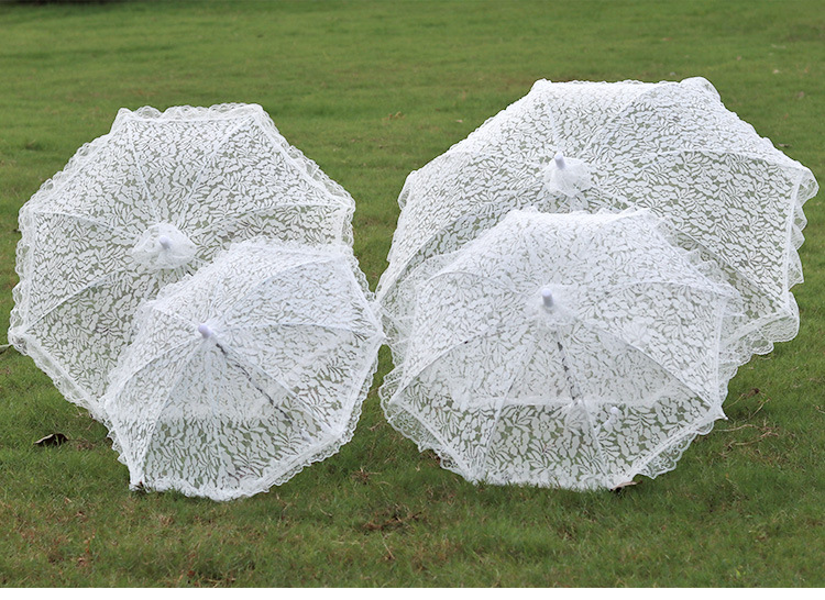 Wholesale of new European and American lace umbrellas, wedding bride decorative umbrellas, lace sunshades, stage prop umbrellas, and wedding supplies detail image 1