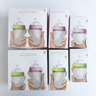 行貨可麽多麽矽膠新生兒嬰兒奶瓶250ml150ml防脹氣奶嘴123Y段