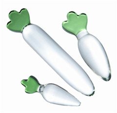 Female glass masturbation device, masturbation stick, glass eggplant, radish, banana, glass penis, adult sex toys
