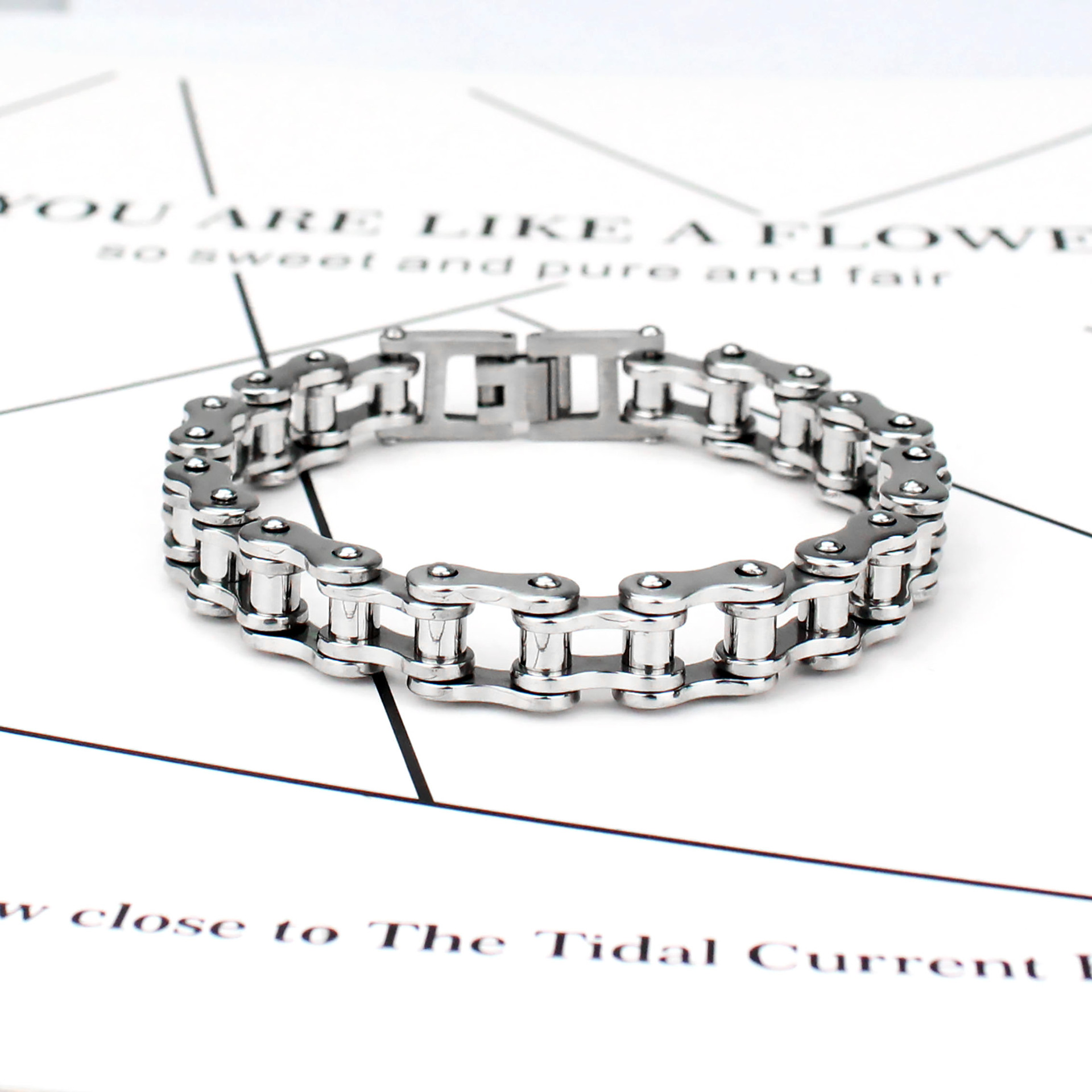 Street Occasion 304 Stainless Steel Material Original Design Geometric 304 Stainless Steel Plating Men'S Bracelets Men's Chain Bracelets