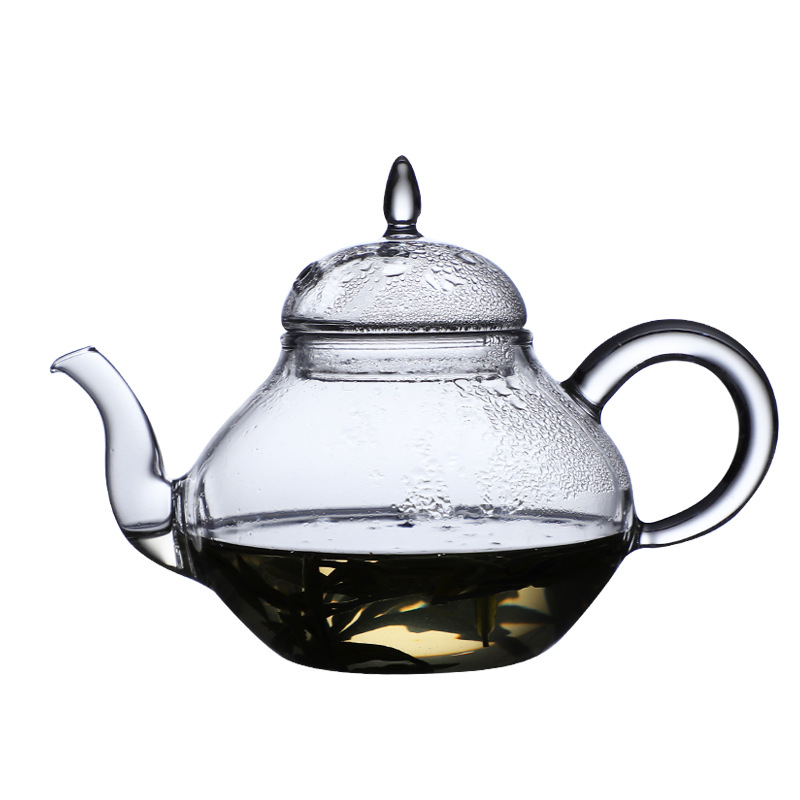 手工全玻璃茶壶梨形壶功夫茶具泡茶壶过滤中号单人茶器西施壶