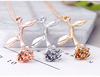 Three -dimensional hollow rose pendant necklace send girlfriend 2.14 Valentine's Day gift Qixi New