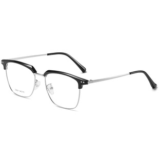 阿莎露网红新款TR90眼镜框不规则透明框板材插芯镜腿韩版素颜眼镜详情3