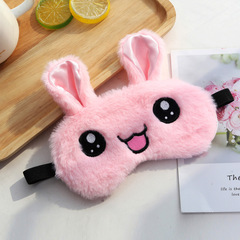 New Style Plush Big-Eyed Rabbit Eye Mask Direct Manufacturer Sale Little White Rabbit Plush Light-Blocking Nap Eye Mask Wholesale