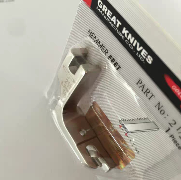 鹰牌进口卷边压脚 工业缝纫机平车卷边拉筒 卷边器卷下摆压脚