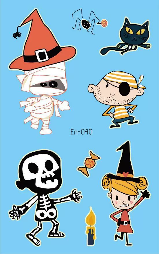 Children's ecological tattoo stickers, Amazon, halloween