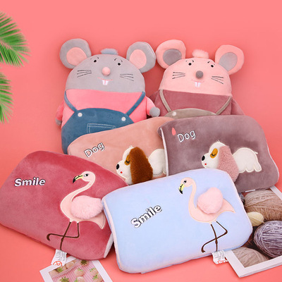 顾好家电热水袋充电国标防爆暖手宝双插手卡通布套暖手袋电暖宝