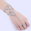 New Diamond Ring Integrated Chain Latin Dance Bracelet Fashion Tide Girl Mixing Bracelet