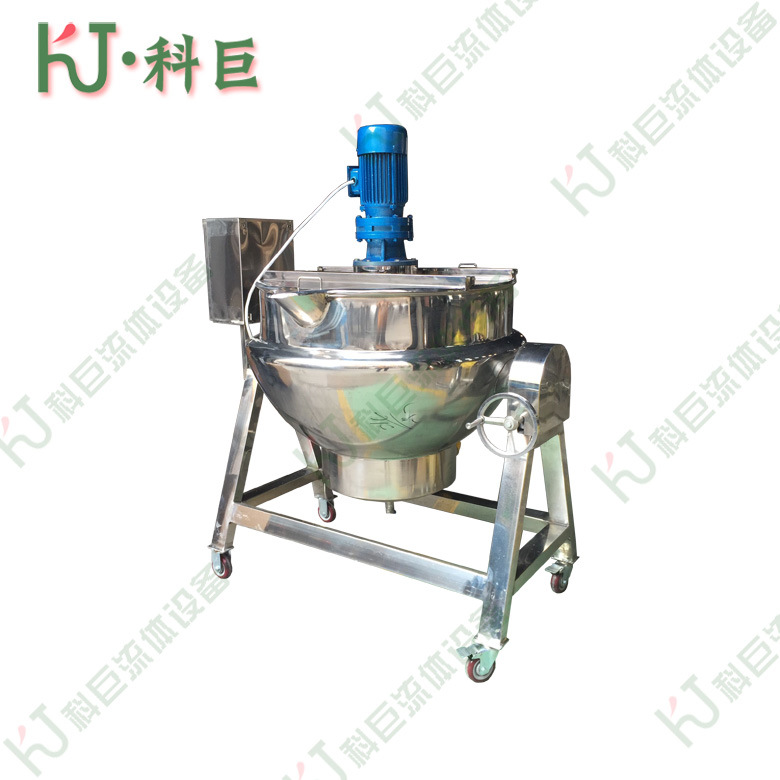 600L可倾式电加热夹层锅带搅拌 电热夹层锅 导热油搅拌锅厂家直销