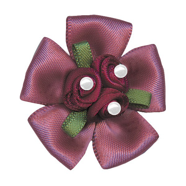 Yao Ming cinta flor decoración hecha a mano 3,6 cm de ancho cinta arco horquilla tocado ropa cinta pequeña flor arco