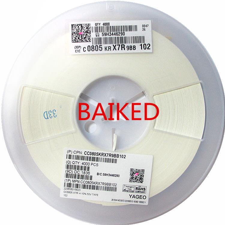 YAGEO CC0805KRX7R9BB102 0805 X7R 50V 1NF 拍1=4000只 贴片电容