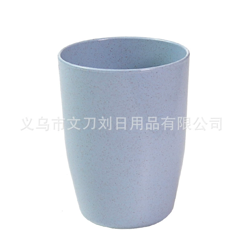 Чашка для полоскания рта из пшеничной соломы Чашка для зубной щетки Простой портативный набор зубных щеток Чашка с круглым ртом для печати Рекламный логотип