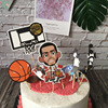 Birthday cake decorative boys male god basketball shoe basketball plug -in theme baking dessert desserts insert flag