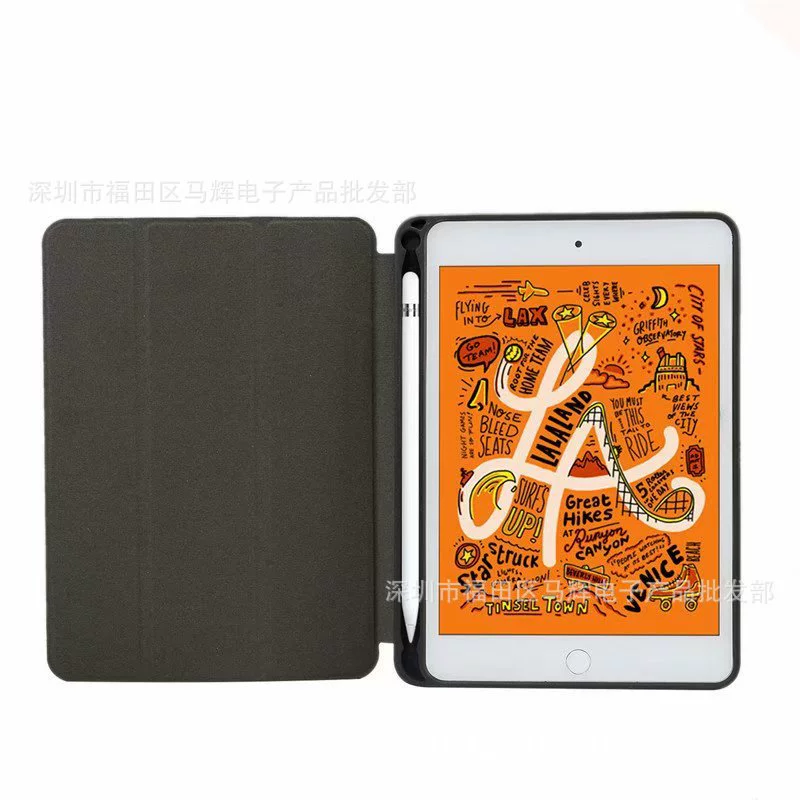 Подходит для Apple iPad mini5 кожаный чехол мини 6 защитный чехол мини7 TPU мягкая оболочка все включено против падений с отделением для пера