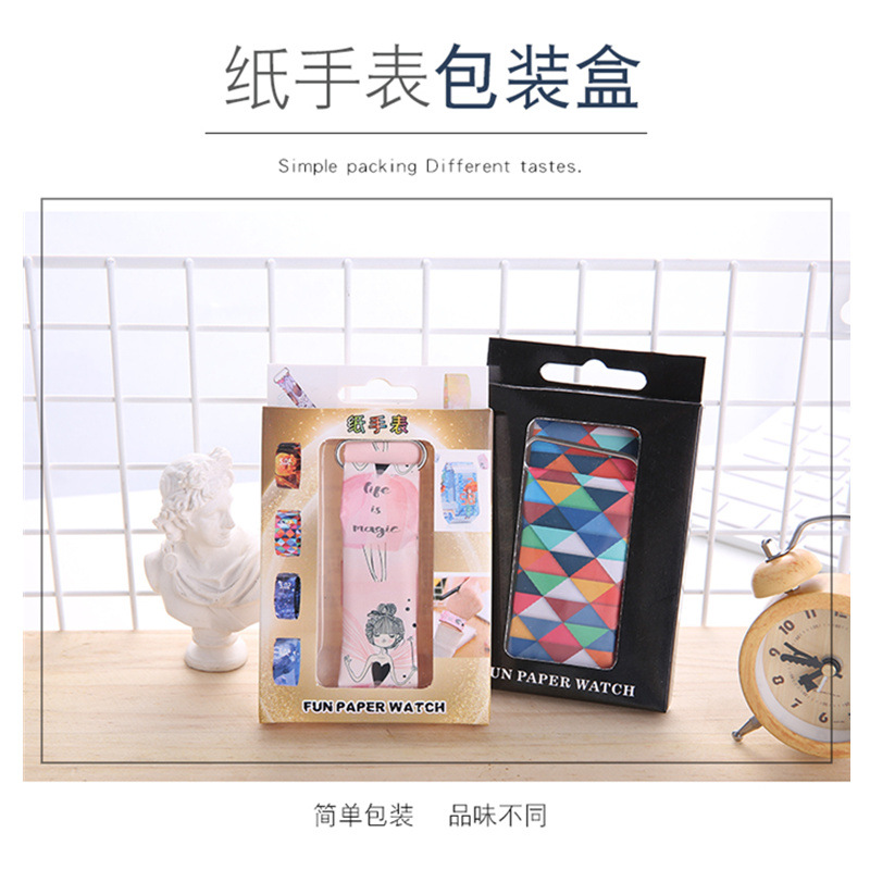 Spot wholesale LED watch Plastic tray Packaging box paper watch customized
