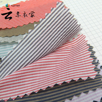 [Shelf]Latest fashion shirt cloth Thin section Twill Dyed Apparel fabrics Tencel Bright surface Bright bar