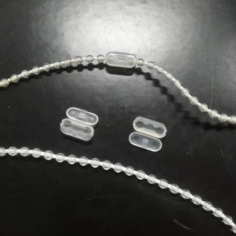 Transfronterizo conector de cuentas de tracción transparente especial accesorios de cortina vertical tire la hebilla de cuentas POM hebilla de cuentas de una pieza 4,5*6