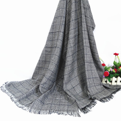 産地貨源2019圍巾女冬季新款流蘇披肩長款歐美保暖仿羊絨圍巾格子