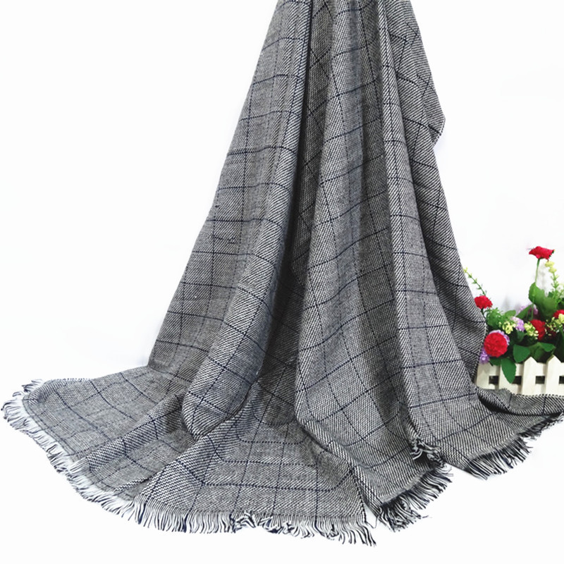 産地貨源2019圍巾女冬季新款流蘇披肩長款歐美保暖仿羊絨圍巾格子
