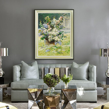 手绘家居装饰画欧式客厅玄关沙发背景墙书房走廊过道印象花卉油画