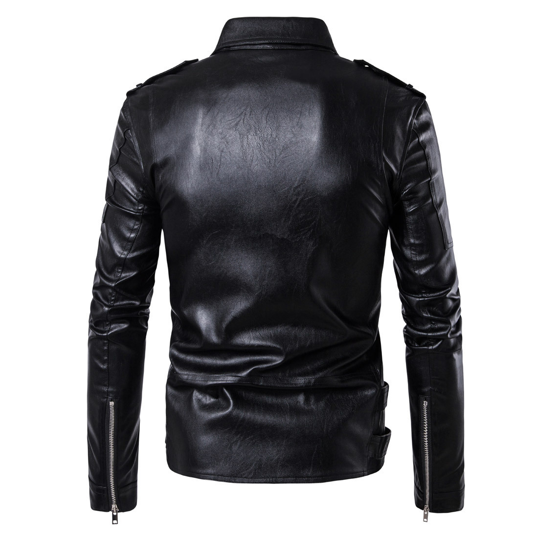 Europäischer Stil, Modeboutique, Punk-Herren-Calipi-Motorradjacke, Slim Fit Harley-Lederjacke D101_voghion.com
