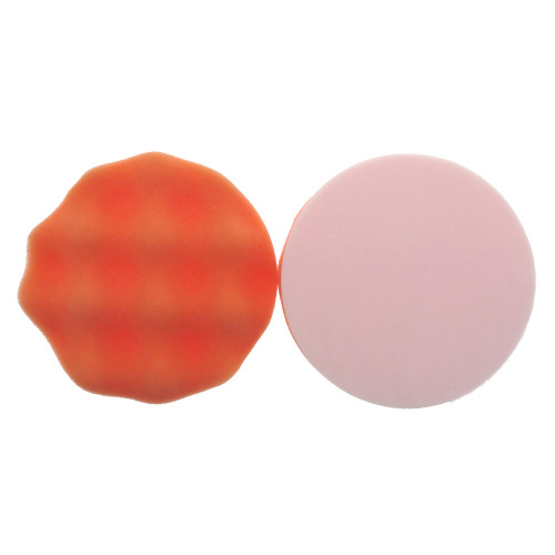 Foreign trade supply 5 inch 125mm orange wave car polishing sponge car beauty waxing car wash sponge plate