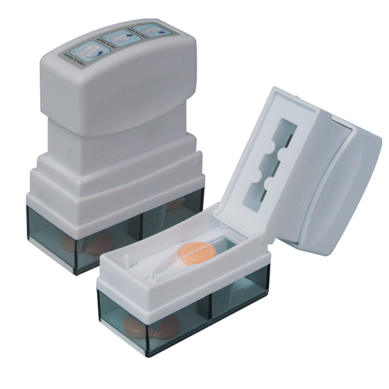 High-Quality Pill Box, Pill Cutter, Pill Crusher, Push-Type Fixed Pill Splitter, Carry It with You