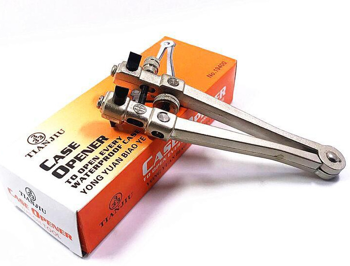 修表工具 金属两脚开表底盖器 开表底盖工具 圆规型开表器 拆表器