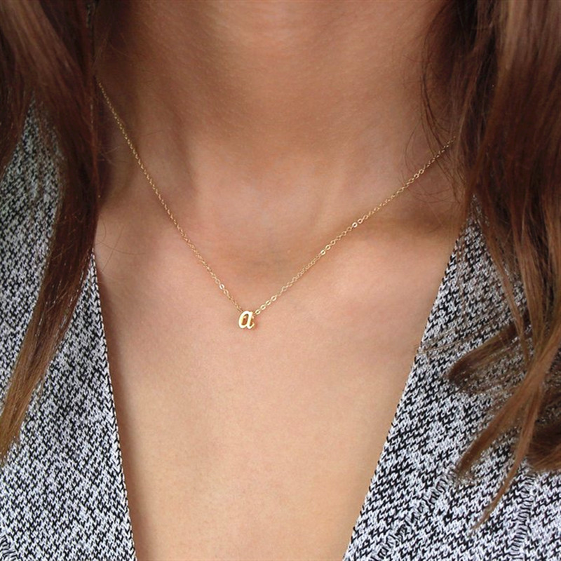 Alphabet Necklace in Rose Gold