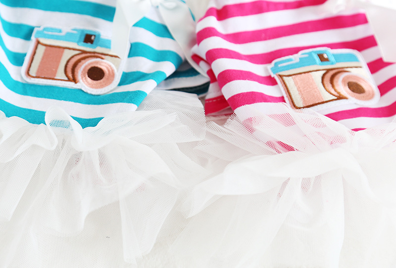 相机条纹纱纱裙