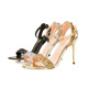 519-5 European and American fashion contracted peep-toe one word with high-heeled shoes high heel with shiny sequins sexy female sandals