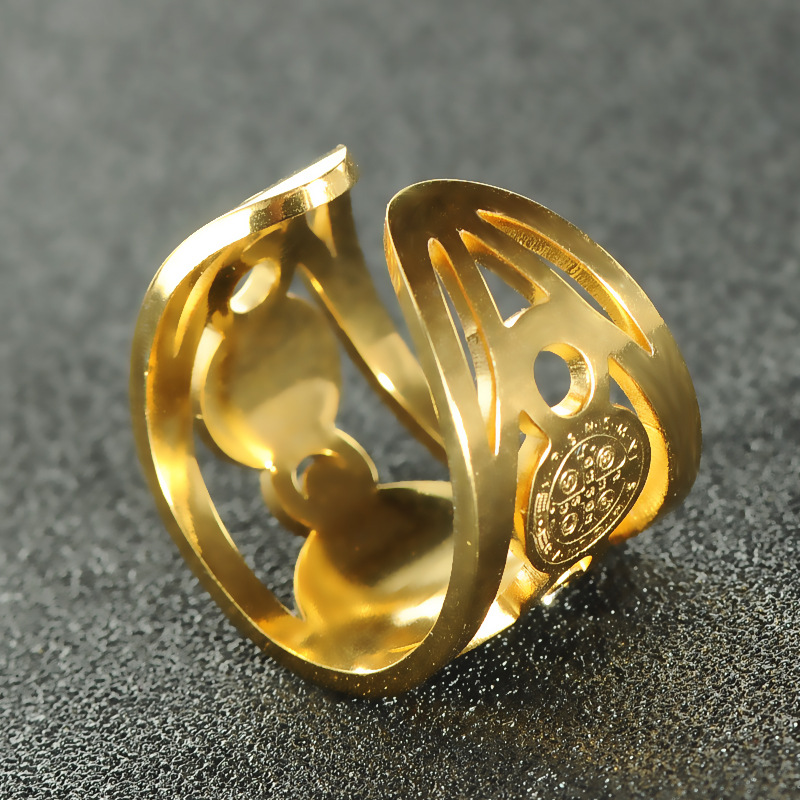 Gold Saint Benedict Ring