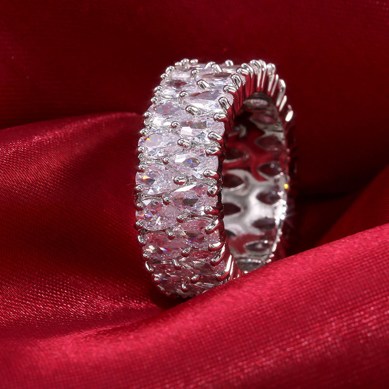 Bague zircon double goutte accessoire de mode élégant_voghion.com
