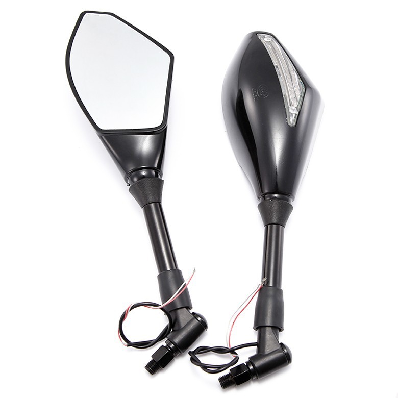 Motorcycle modification with light rearview mirror LED turn signal universal reversing auxiliary mirror personality reflector hot sale