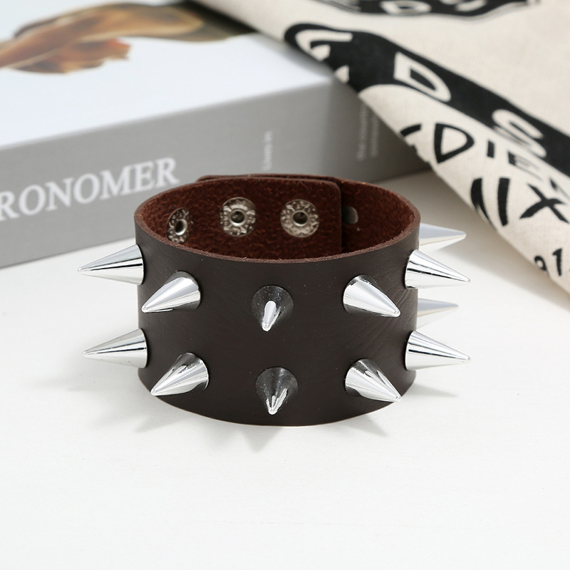 Exaggerated Menu0027s Faux Leather Bracelet Punk Bracelet Jewellery