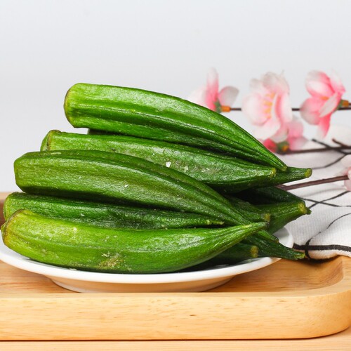 Wholesale Okra Crispy Okra Dried, Bulk Dehydrated Ready-to-Eat Fruit and Vegetable Crisps, Wholesale Leisure Snacks