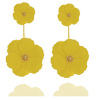 Capacious earrings flower-shaped, fresh removable brand tea, European style, flowered, internet celebrity