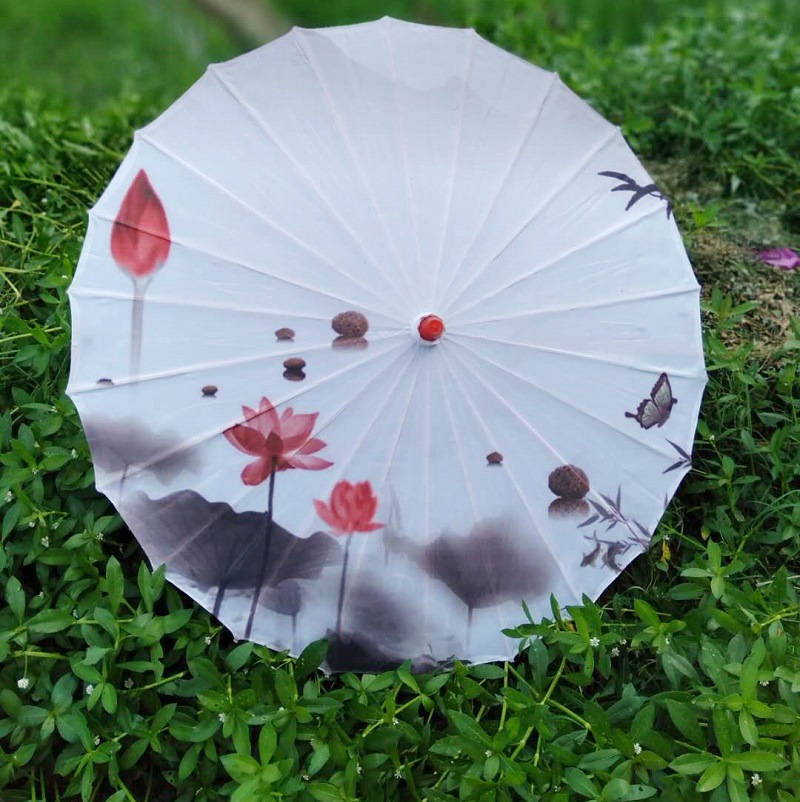 厂家批发中国古典风印花绸布伞旗袍走秀伞舞蹈伞摄影工艺伞油纸伞|ru