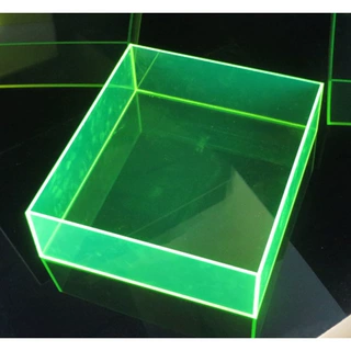 荧光绿方形亚克力托盘 家居用品 水果托盘